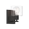Designers Fountain Vibrato 7.5in 1-Light Matte Black Transitional Indoor Wall Sconce with Clear Glass Shade D285M-WS-MB - alternate 1